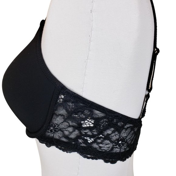 Wacoal French Garden Seamless Underwire T-Shirt Bra Black 36D - Picture 2 of 8